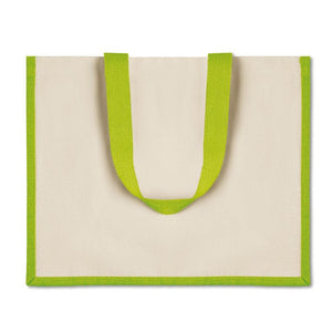 Shopper in juta e canvas - personalizzabile con logo