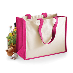 Shopper in Juta e Cotone Grande - personalizzabile con logo