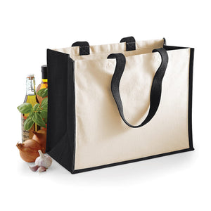 Shopper in Juta e Cotone Grande - personalizzabile con logo