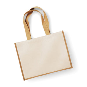 Shopper in Juta e Cotone Grande - personalizzabile con logo