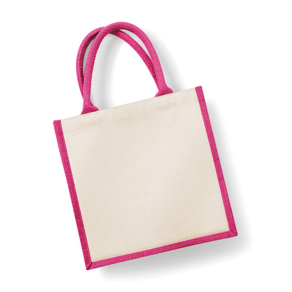 Shopper in Juta e Cotone rosa / UNICA - personalizzabile con logo