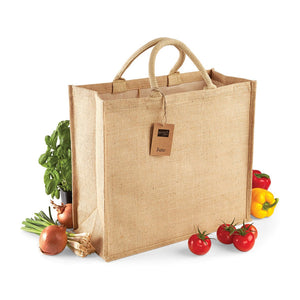 Shopper in Juta Gigante beige / UNICA - personalizzabile con logo