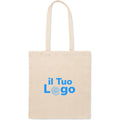 Shopper in policotone beige - personalizzabile con logo