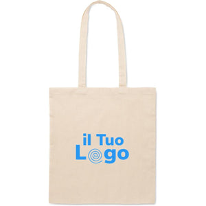 Shopper in policotone beige - personalizzabile con logo