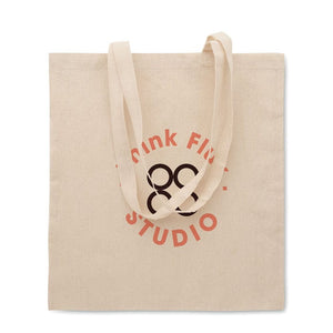 Shopper in policotone beige - personalizzabile con logo