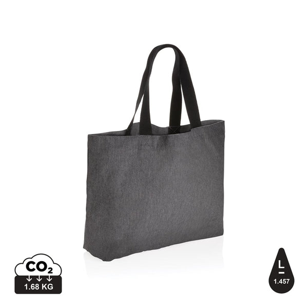 Shopper in rcanvas 240 gm2 non tinto Impact Aware™ grigio scuro - personalizzabile con logo