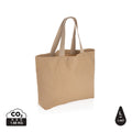 Shopper in rcanvas 240 gm2 non tinto Impact Aware™ marrone - personalizzabile con logo