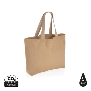 Shopper in rcanvas 240 gm2 non tinto Impact Aware™ marrone - personalizzabile con logo