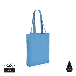 Shopper in rcanvas 285 gm2 Impact Aware™ blu - personalizzabile con logo