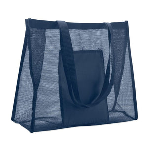 Shopper in rete RPET Blu - personalizzabile con logo