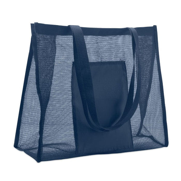 Shopper in rete RPET Blu - personalizzabile con logo