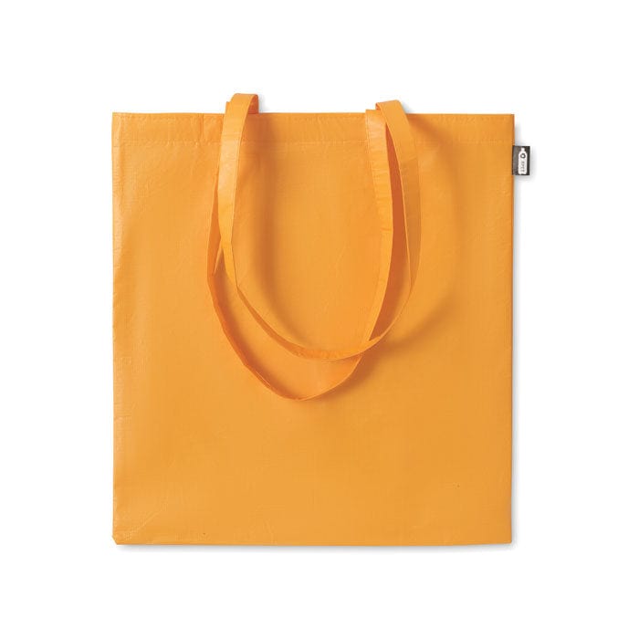 Shopper in RPET manici lunghi colorata arancione - personalizzabile con logo