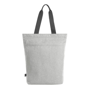 Shopper in RPET fondo imbottito grigio / UNICA - personalizzabile con logo