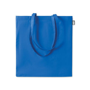 Shopper in RPET manici lunghi colorata royal - personalizzabile con logo