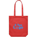 Shopper in tela rossa  270 gr/m² - personalizzabile con logo
