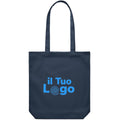 Shopper in tela blu navy 270 gr/m² - personalizzabile con logo