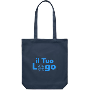 Shopper in tela blu navy 270 gr/m² - personalizzabile con logo