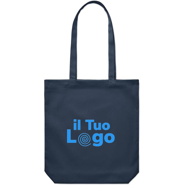 Shopper in tela blu navy 270 gr/m² - personalizzabile con logo