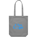 Shopper in tela grigia 270 gr/m² - personalizzabile con logo