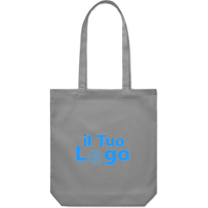Shopper in tela grigia 270 gr/m² - personalizzabile con logo