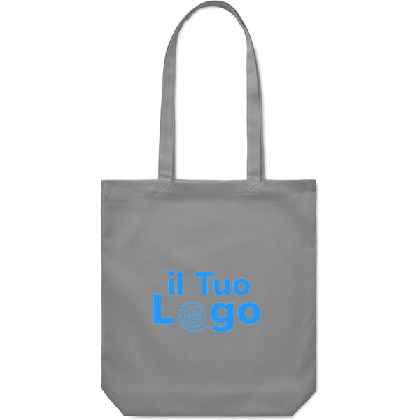 Shopper in tela grigia 270 gr/m² - personalizzabile con logo