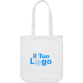 Shopper in tela bianca 270 gr/m² - personalizzabile con logo
