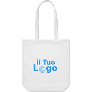 Shopper in tela bianca 270 gr/m² - personalizzabile con logo