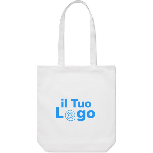 Shopper in tela bianca 270 gr/m² - personalizzabile con logo
