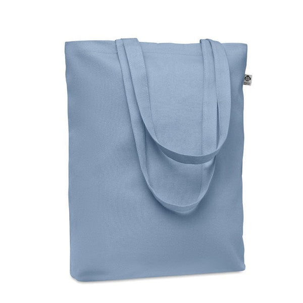 Shopper in tela 270 gr colorata azzurro - personalizzabile con logo