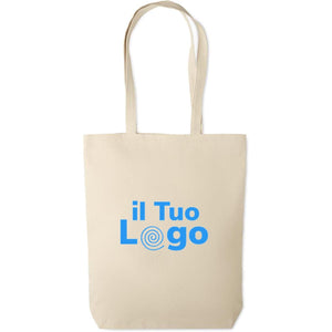Shopper in tela da 270gr beige - personalizzabile con logo