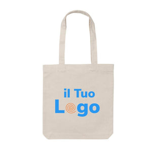Shopper in tela Impact AWARE™ 285 gm2 non tinta bianco - personalizzabile con logo