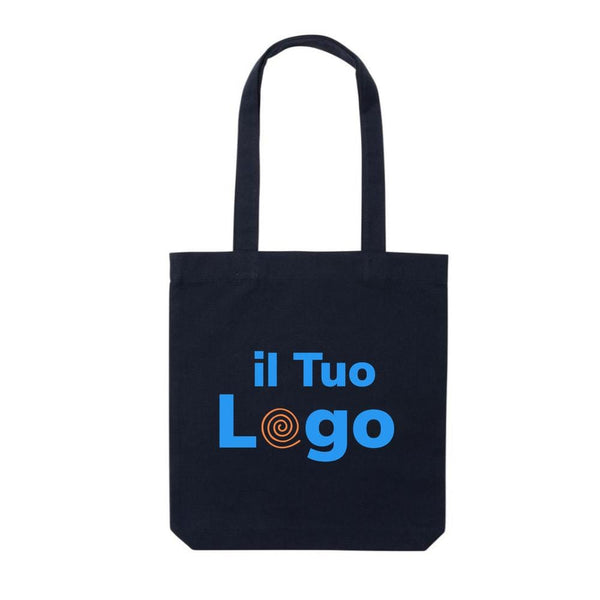 Shopper in tela Impact AWARE™ 285 gm2 non tinta blu navy - personalizzabile con logo