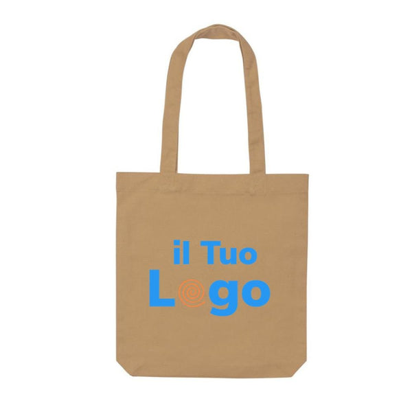 Shopper in tela Impact AWARE™ 285 gm2 non tinta marrone - personalizzabile con logo