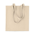 Shopper in velluto a coste Beige - personalizzabile con logo