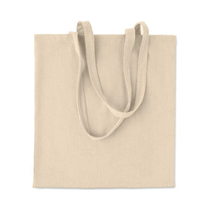 Shopper in velluto a coste Beige - personalizzabile con logo