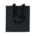 Shopper in velluto a coste Nero - personalizzabile con logo