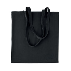 Shopper in velluto a coste Nero - personalizzabile con logo