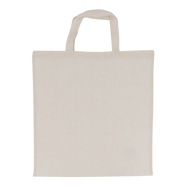 Shopper ntural OEKO-TEX® 140g manici corti beige - personalizzabile con logo