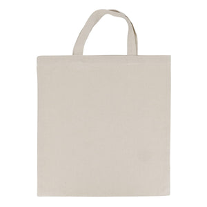 Shopper OEKO-TEX® 100g natural manici corti beige - personalizzabile con logo