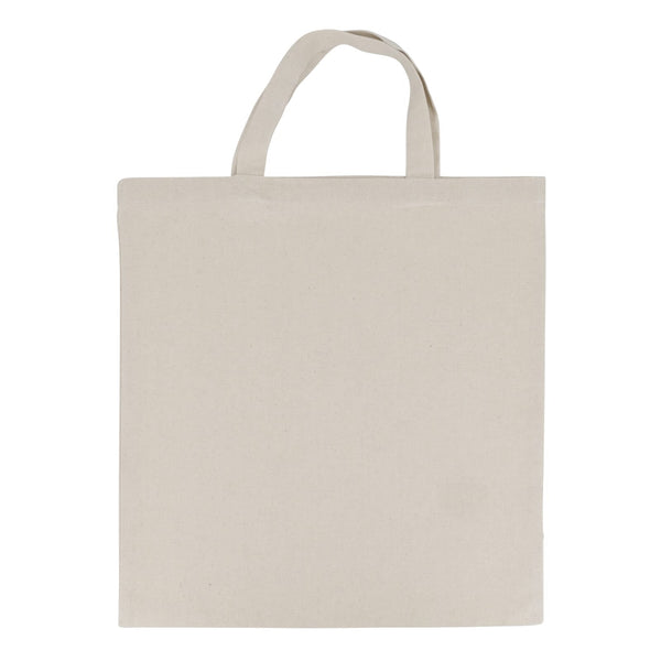 Shopper OEKO-TEX® 100g natural manici corti beige - personalizzabile con logo