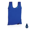 Shopper pieghevole in rPET 190T Impact AWARE™ blu - personalizzabile con logo