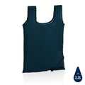 Shopper pieghevole in rPET 190T Impact AWARE™ blu navy - personalizzabile con logo