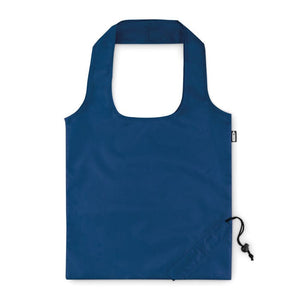 Shopper pieghevole in RPET blu - personalizzabile con logo