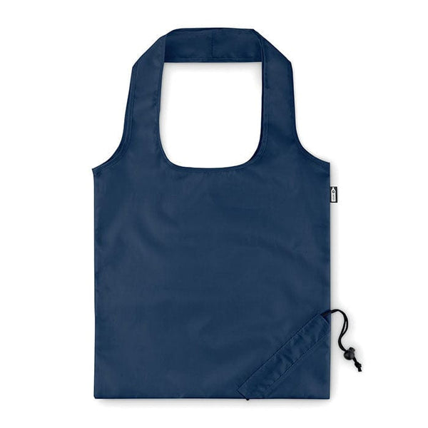 Shopper pieghevole in RPET blu navy - personalizzabile con logo