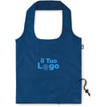 Shopper pieghevole in RPET - personalizzabile con logo - blu navy