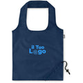 Shopper pieghevole in RPET - personalizzabile con logo - blu
