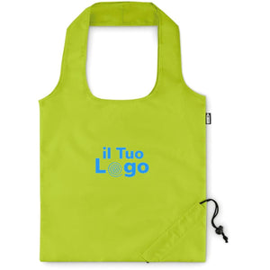 Shopper pieghevole in RPET - personalizzabile con logo - verde