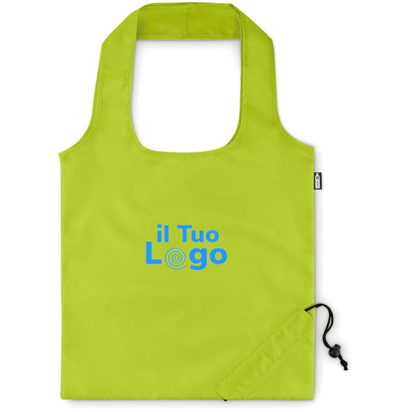 Shopper pieghevole in RPET - personalizzabile con logo - verde