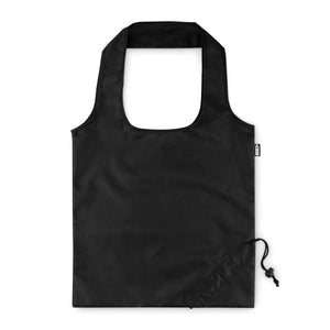 Shopper pieghevole in RPET Nero - personalizzabile con logo