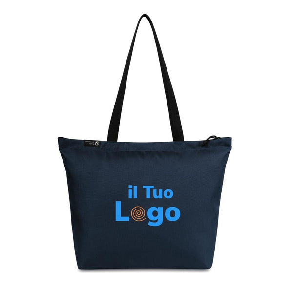 Shopper Renew in rPET AWARE™ blu navy - personalizzabile con logo